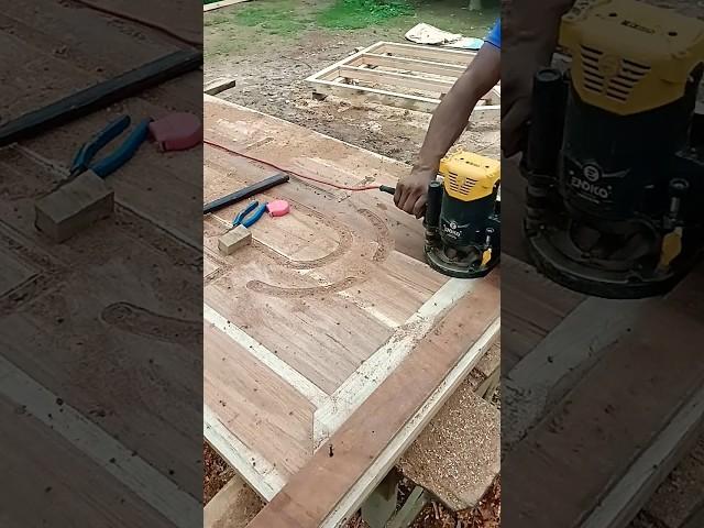 wood door design router mashine ae cutting #woodenalmari #windowstyles #wood #woodenaccents