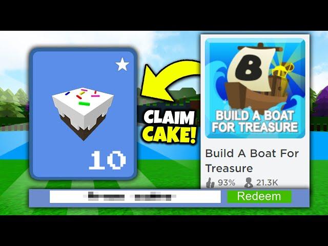 CLAIM FREE CAKE!! (1 Year Code) | Build a boat for Treasure ROBLOX