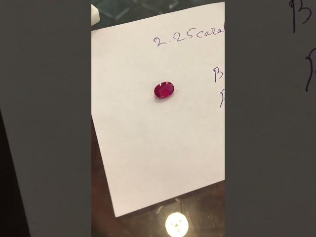 2.25 carats heated Burma Ruby  price =2572500 PKR                    Price = 10500$ USD