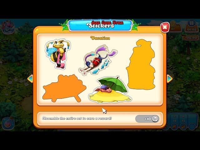 Farm Frenzy Hurricane Season Sticker Ferret diver Веселая ферма Сезон Ураганов Стикер Хорек дайвер