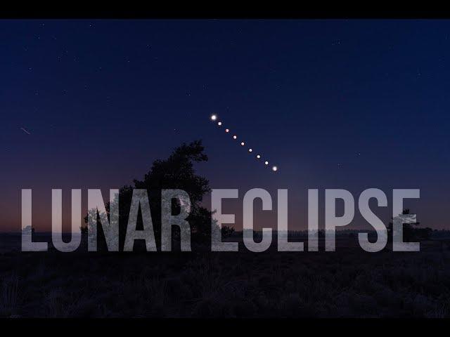 Timelapse Lunar Eclipse - Super Wolf blood Moon - Timelapse