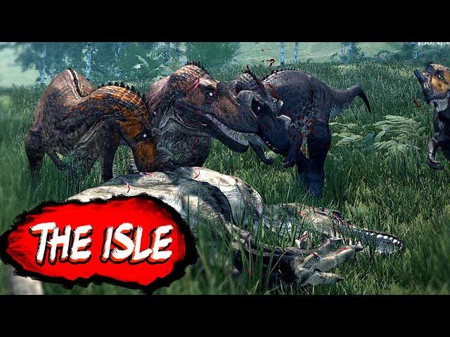 ИСТОРИЯ ОХОТЫ стаи ЦЕРАТОЗАВРОВ - The ISLE - сервер Age of Dino