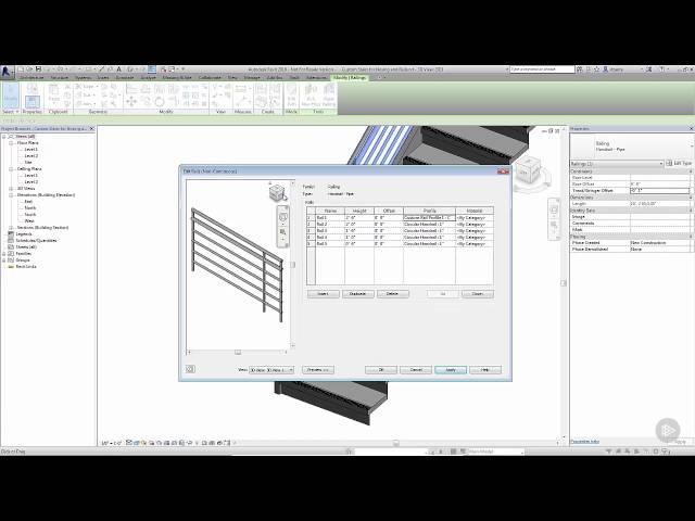 Creating a Custom Railing Profile for Stairs in Revit