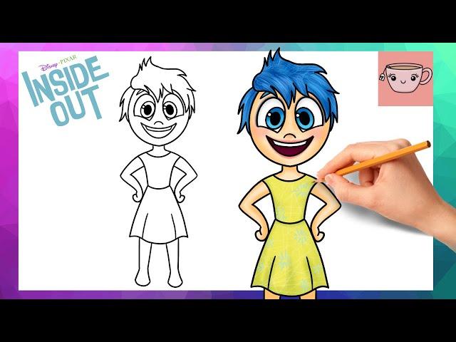 How To Draw Joy from Inside Out | Disney Pixar | Cute Easy Step By Step Drawing Tutorial