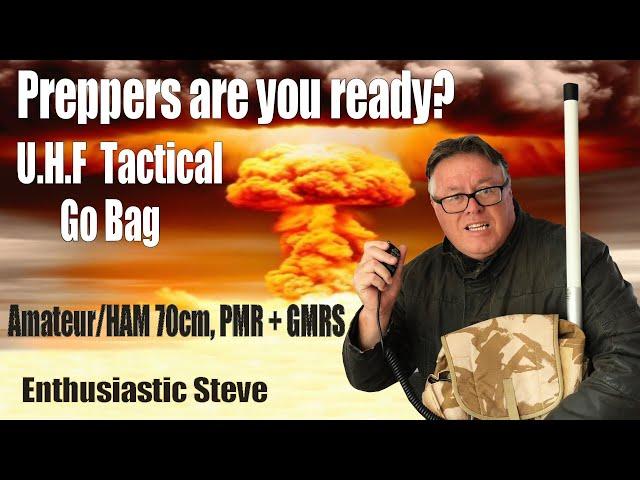 Enthusiastic Steve Tactical Go Bag Radio for HAM, Amateur, Preppers, Off Grid and CB radio operators