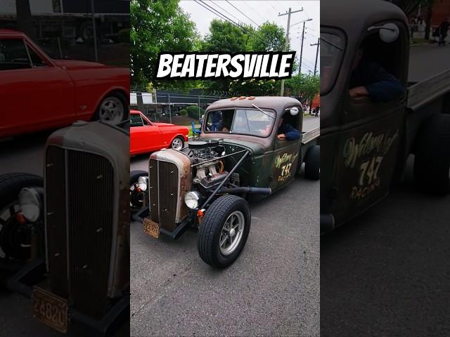 🟤 Wilson & Son's 747 Racing Rat Rod Truck Tunnel Ram V8 | Beatersville 2025 Hot Rod Car Show #rust