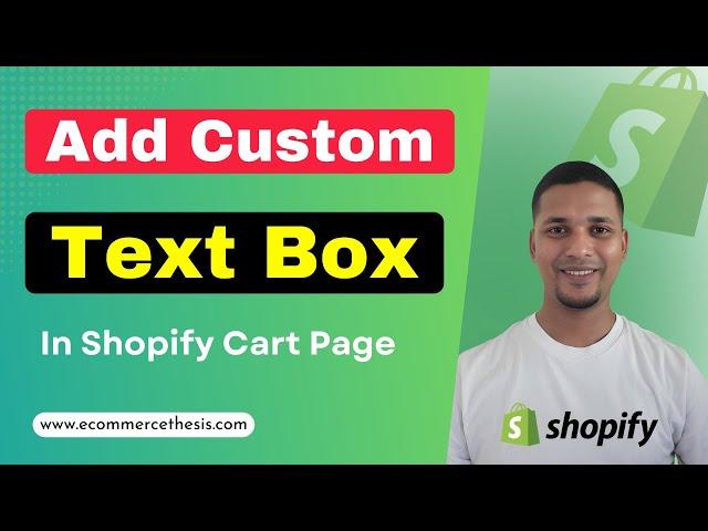 How To Add Custom Text Box For Product Customization on Shopify Cart Page in 2025  Dawn Theme