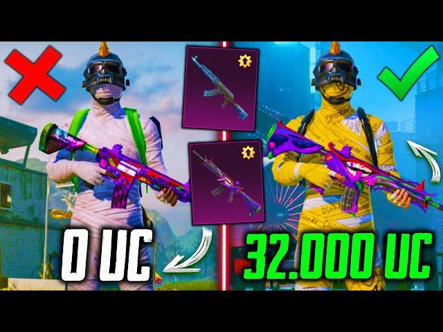 ЭТО ЛУЧШАЯ ПРОКАЧКА АККАУНТА на 32000 UC В PUBG MOBILE! ПРОКАЧАЛ ШУТ и ВЫБИЛ АКМ ЛЕДНИК ПУБГ МОБАЙЛ!