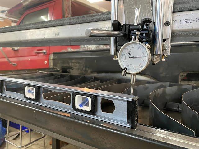 is your gantry strait?...kinda. - DIY CNC plasma gantry assembly