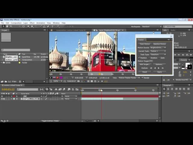 Tracking an object using After Effects CS5