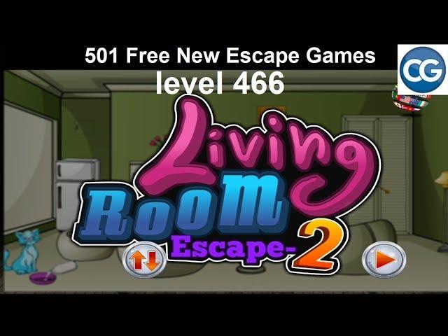 [Walkthrough] 501 Free New Escape Games level 466- Living room escape 2 - Complete Game