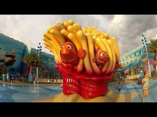 Disney's Art of Animation Resort Children's Water Play Area - Marlin, Nemo, Fish & Seahorse Sprayers