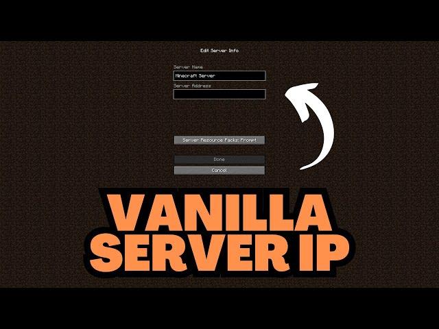 Minecraft Vanilla Server IP Address 2024