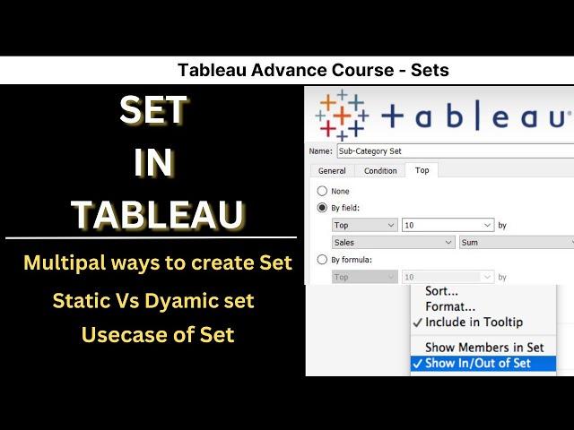 Sets with Usecase in Tableau - Video -2 | Tableau Advance Course | AllAboutDATA