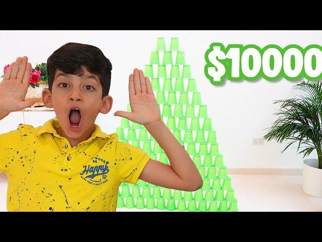 Jason does the cups challenge game for 10.000 dollars!