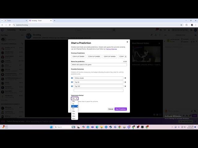 How to Add Predictions on Twitch