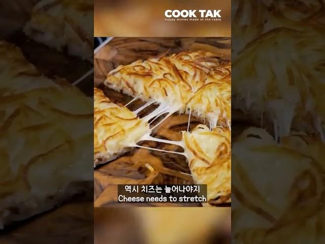 [Subtitles] Potato Cheese Pancake :: Korean style Cheese Potato Jeon :: Gamja-jeon #Shorts