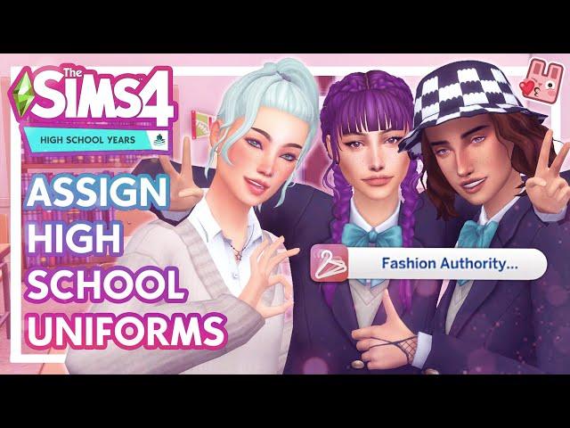 How To Assign Uniforms To ALL Students & Teachers!!  The Sims 4  Fashion Authority Mod Review