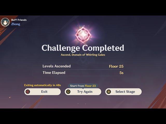 (WR) Floor 25 Cleared in 5s [Day 3]