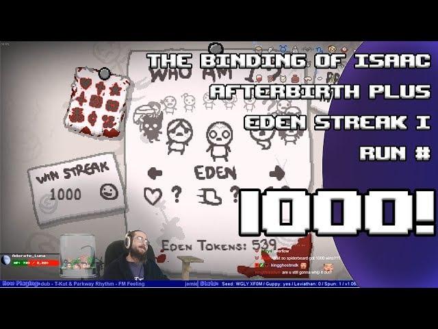 Night_Affinity - The Binding of Isaac: Afterbirth+ Eden Streak Run 1000