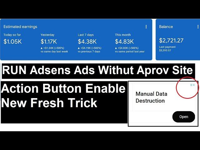 Run Adsense Ads Without Aprov Sites | Google Adsense ADX Loading Complete Free Course Earning Method