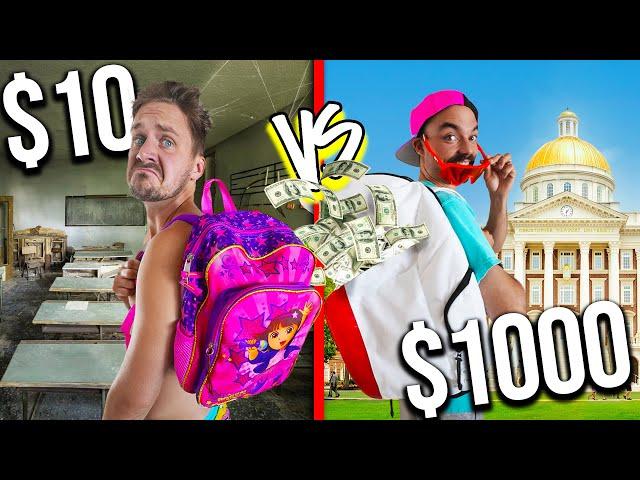 Back To School Budget Challenge! *$10 VS $1,000*