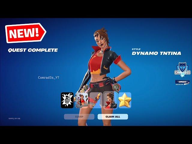 Fortnite Complete Week 1 Quests - How to EASILY get Dynamo TnTina Skin and Pickaxe in Fortnite