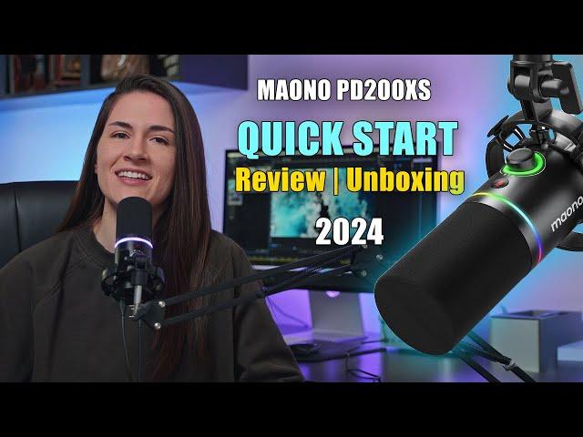 Maono PD200XS USB/XLR Microphone Quick Start / Review and Unboxing (2024)