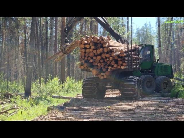 Форвардер John Deere.Вытаскиваем балки,лежневка,ремонт.