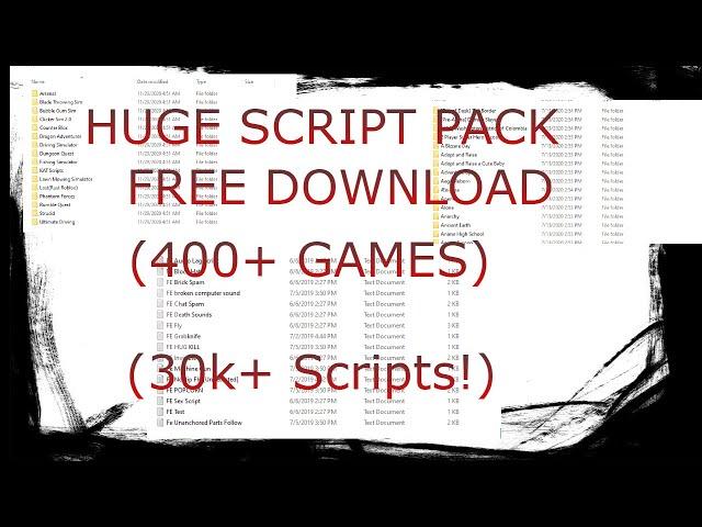 ROBLOX SCRIPT PACK (30k+ SCRIPTS) WITH FE SCRIPTS