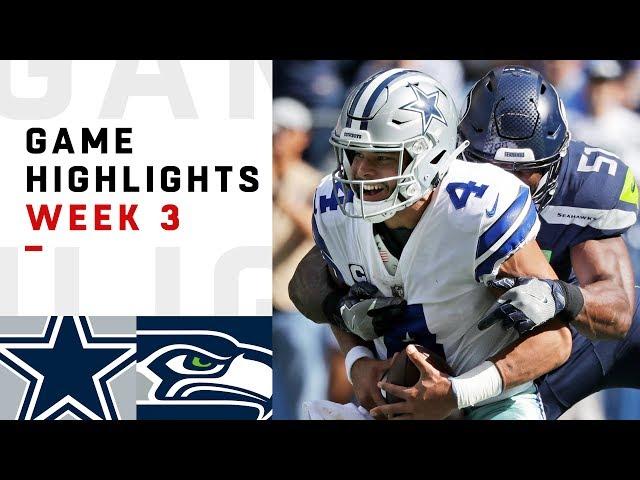 Cowboys vs. Seahawks Week 3 Highlights | NFL 2018