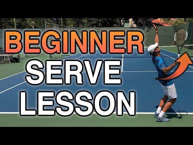 Beginner Lesson | How To Hit A Serve In Tennis For Beginners Step By Step