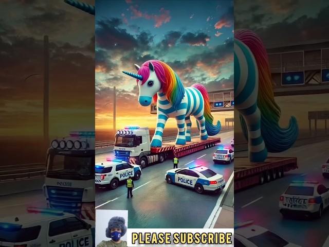 ️Evolution of Caterpillar: Unicorn on a Transport Truck #cat #cute #love #shorts #viralvideo 