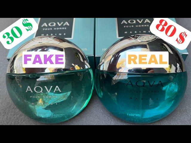 Fake vs Real Bvlgari AQVA Marine Pour Homme Perfume 100 ml