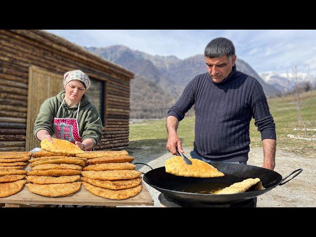 Juicy Crispy Chebureks! Large Fried Meat Pies