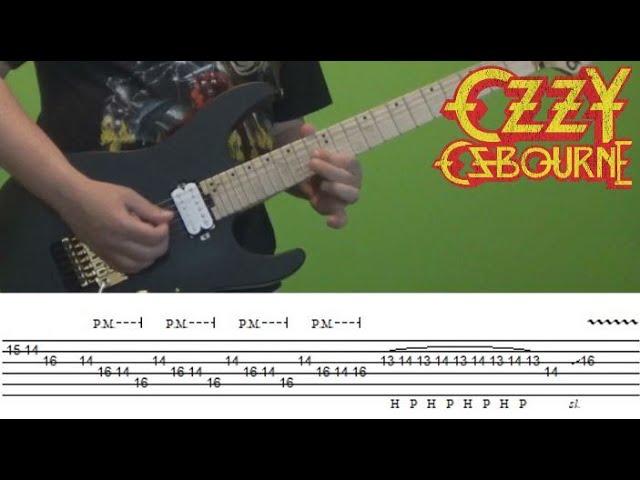 Ozzy - Crazy Train - Guitar Lesson (Solo) with Tabs!