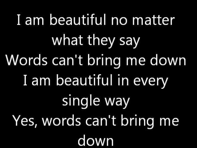 Beautiful christina aguilera lyrics