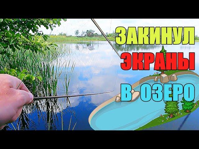 РЫБАЛКА НА ЭКРАНЫ НА ОЗЕРЕ. Есть ли тут рыба?