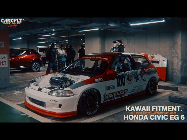 “ KAWAII FITMENT. IDEMITSU EG6 ” HONDA CIVIC in Secret Tokyo Underground Meet