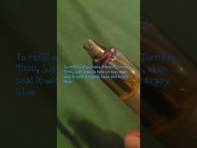 How to refill a disposable R and M Tornado 7000