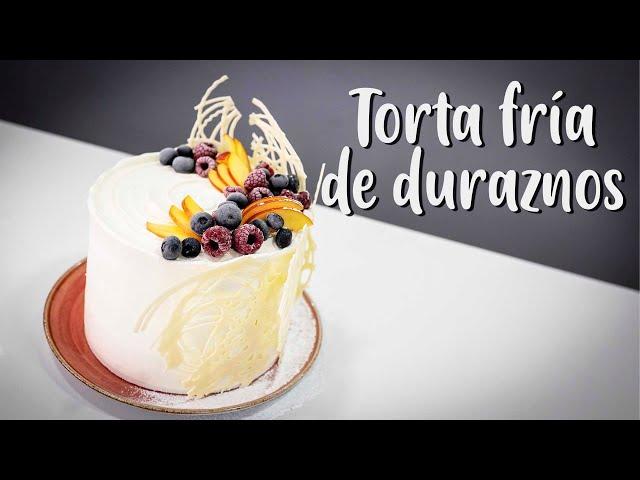 Torta Fría De Duraznos- húmeda y Esponjosa