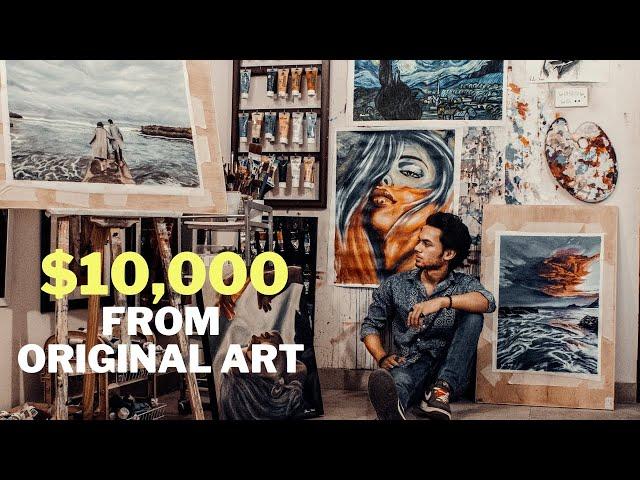 How I made $10,000 from just selling original artworks? Pakistani Artist [urdu/hindi]