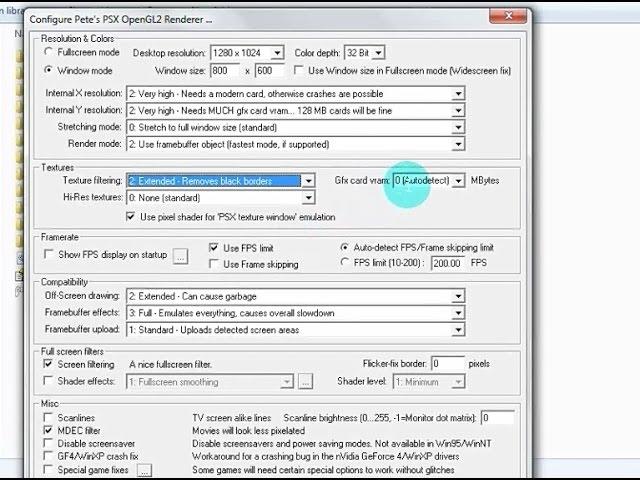 ePSXe 1.9.25 Tutorial : Best configuration PSX graphics!