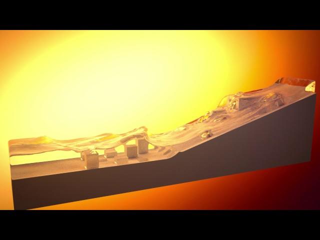 Waterslide Fluid Simulation (Realflow/Blender)