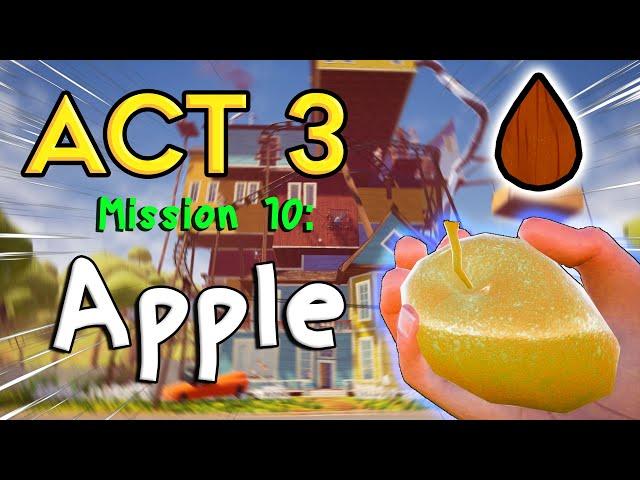 How to get Golden Apple in Hello Neighbor Act 3 | Mission 10 (Seed location)