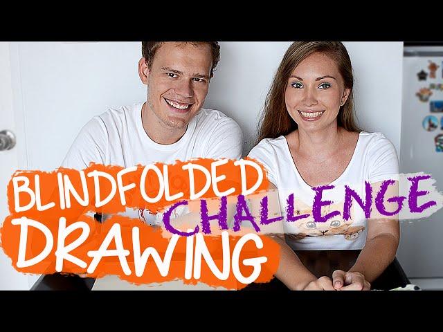 РИСУЕМ ВСЛЕПУЮ ВЫЗОВ! // BLINDFOLDED DRAWING CHALLENGE