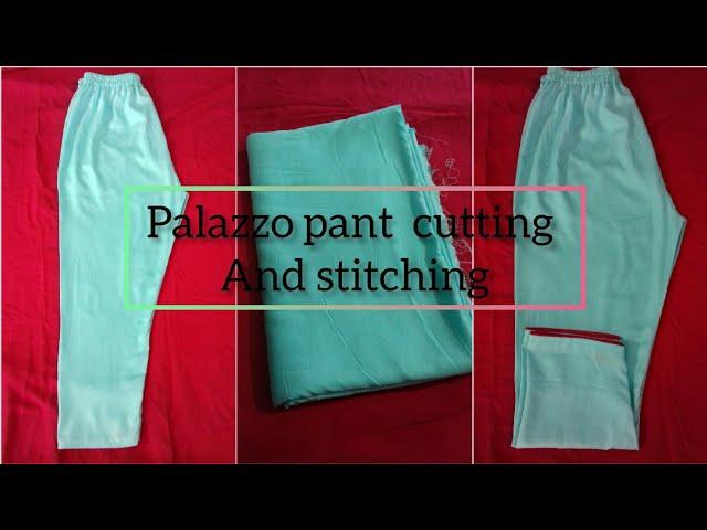 palazzo Cutting And Stitiching || palazzo cuttting|| kiran dress creation||