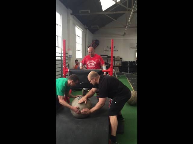 90 Kg Atlas Stone over Yoke - Sim Barnes