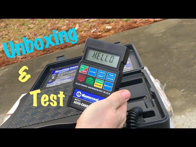 R134a Electronic Refrigerant Scale Unboxing Overview & Usage (Mastercool 98210-A Accu-Charge II)