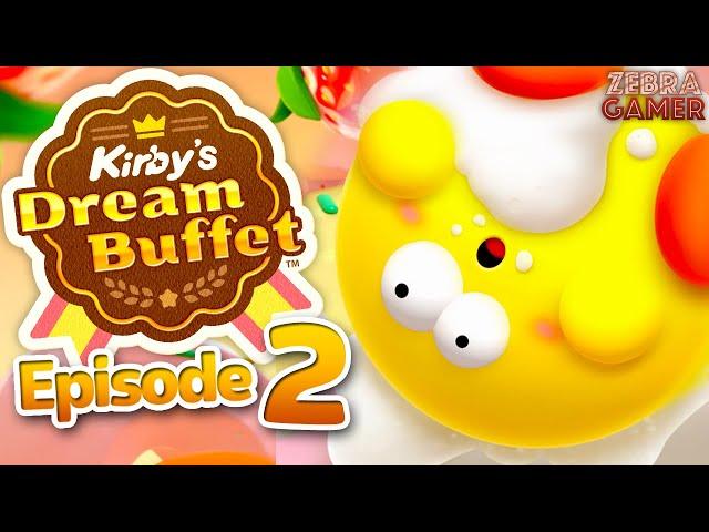 Kirby's Dream Buffet Gameplay Walkthrough Part 2 - 1st Place! Bandana Waddle Dee!